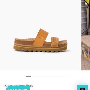 Reef cushion vista hi sandals tan